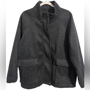 Banana Republic NWT Sz XL Brushed Wool (Heavy) Coat. Dark charcoal grey.